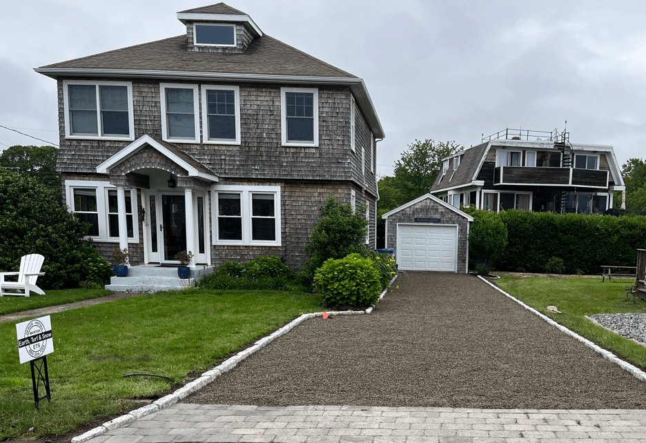 Paver patio installation in Groton, CT