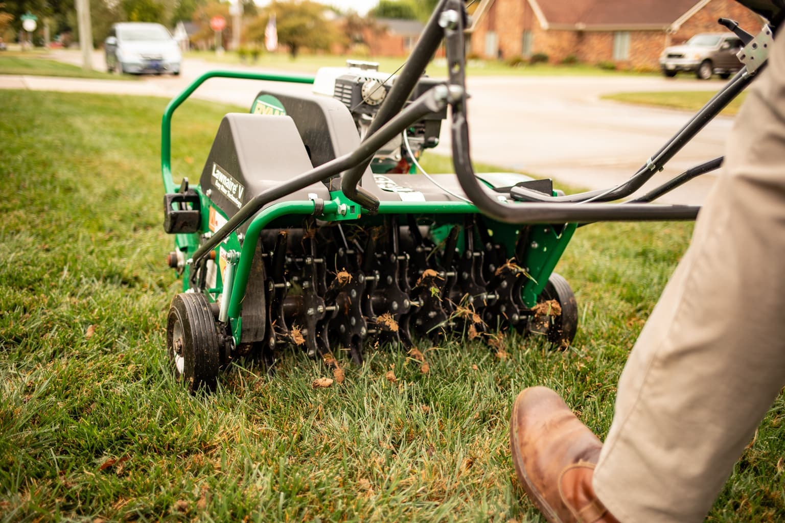 Core lawn aeration service in Mystic and Groton, CT