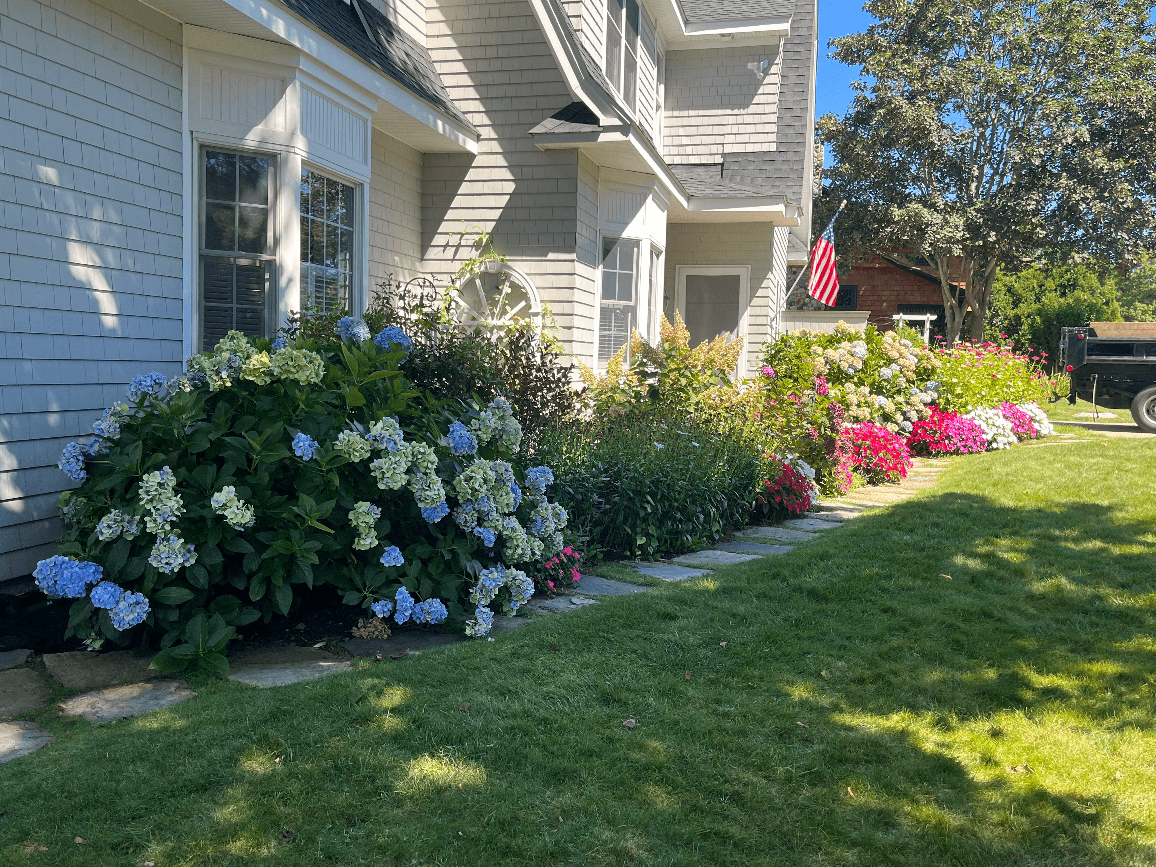 Landscape planting installation in Mystic, CT