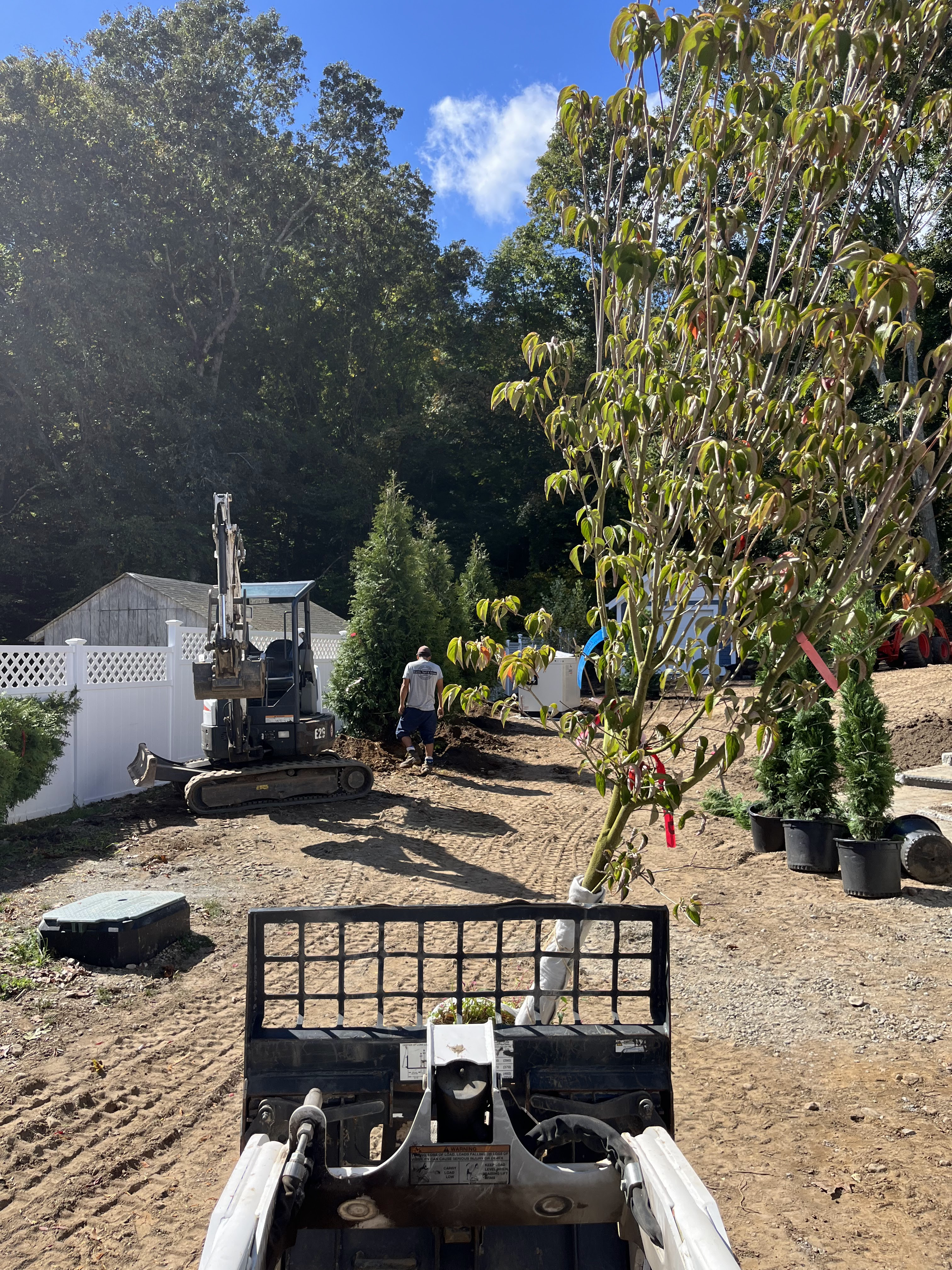 Landscape planting installation in Mystic, CT